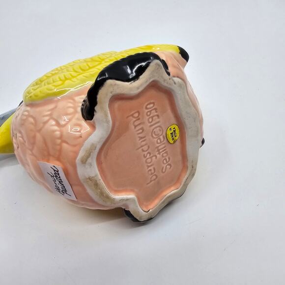 Vintage Bergschrund Seattle 1990 Toucan Pink Blue Set Pair Sugar w/ Lid Creamer - Picture 9 of 16